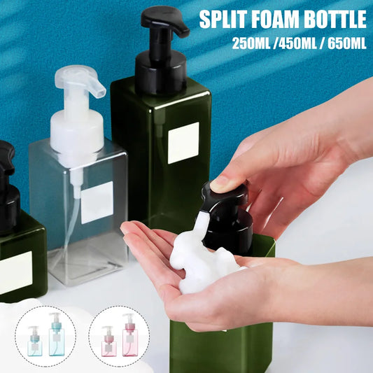 Frasco Dispensador de Sabonete Líquido Portátil com Válvula Espuma".
