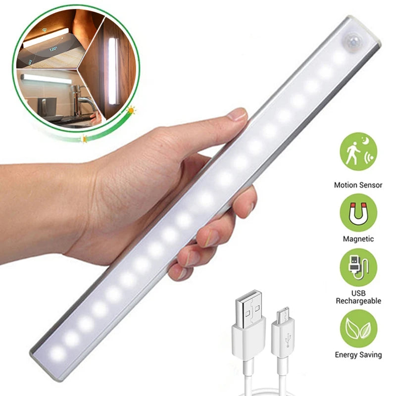 Luminária LED Inteligente Sem Fio com Sensor de Movimento USB