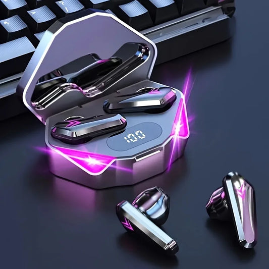 Fone de Ouvido Gamer Sem Fio X15 - Bluetooth e LED