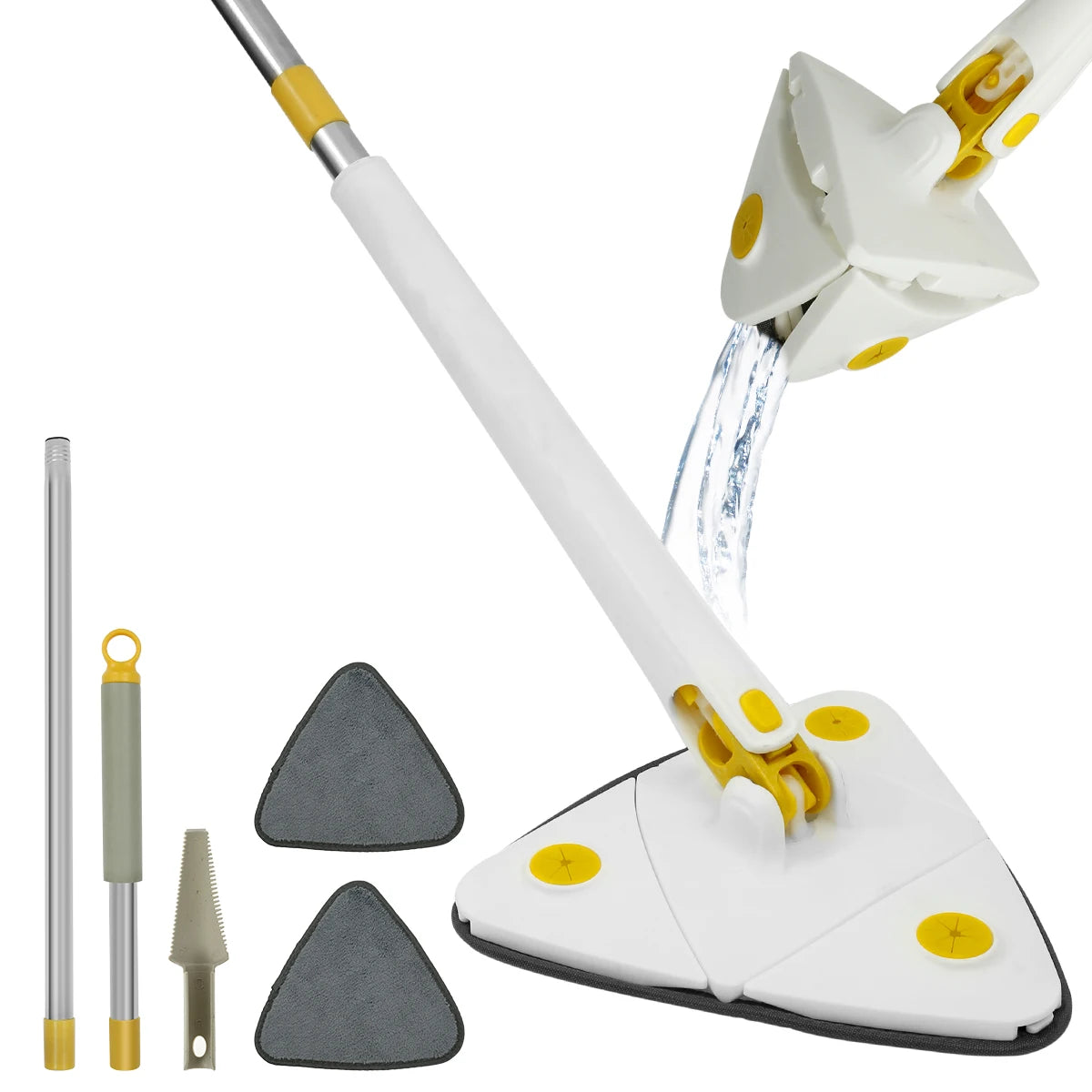 Mop Limpador Triangular 360° Retrátil Extensível Premium